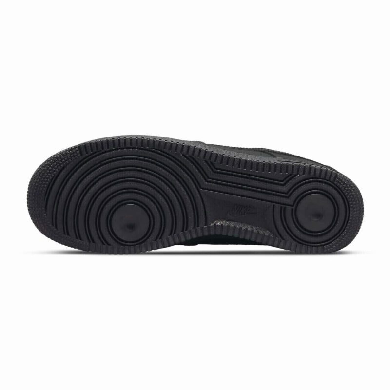 Nike Air Force 1 Low Black outsole featuring circular traction pattern and durable rubber construction.