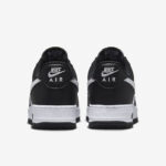 Rear view of Nike Air Force 1 Low Panda DV0788-001 displaying embroidered Nike Air branding and black heel panel details.