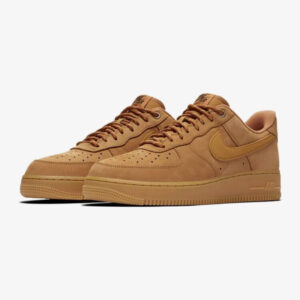 Nike Air Force 1 Low Wheat CJ9179-200 sneaker featuring premium wheat nubuck upper, tonal laces, and classic Air Force 1 low-top design.