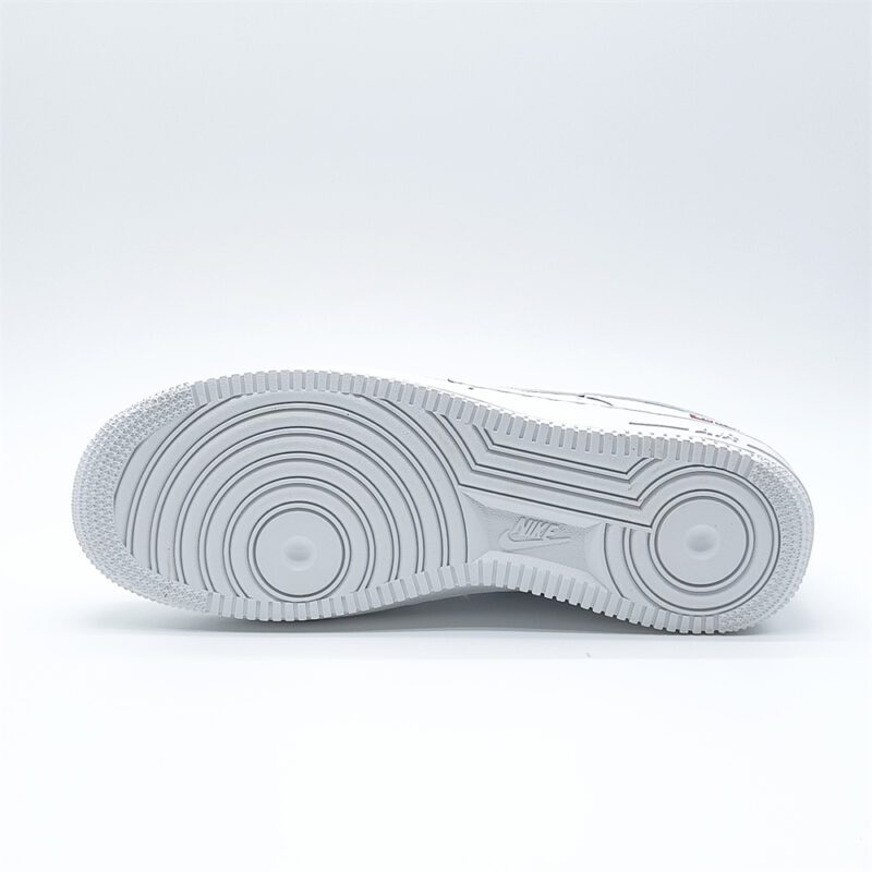 Nike Air Force 1 Supreme White outsole featuring classic circular traction pattern for grip and durability