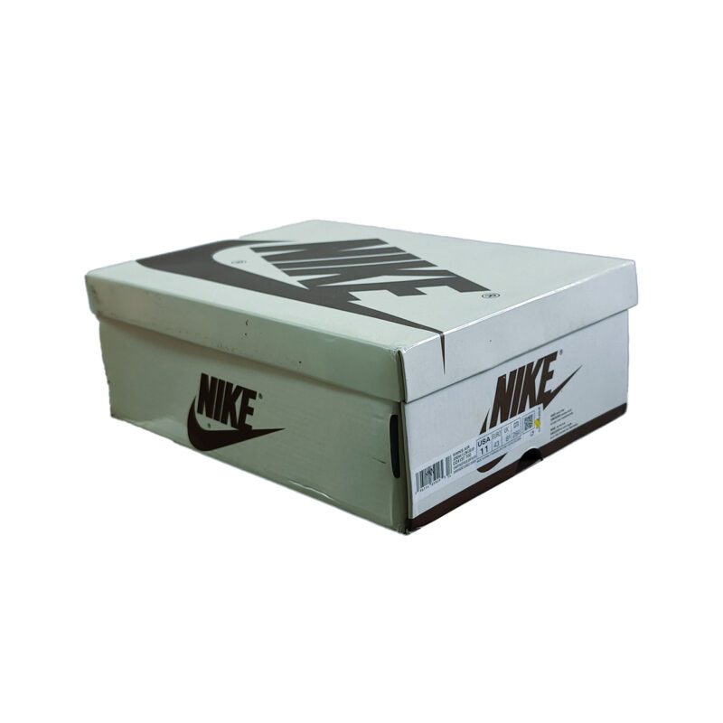 Original Nike and Jordan Brand shoe box for Travis Scott Jordan 1 Low Canary sneakers.